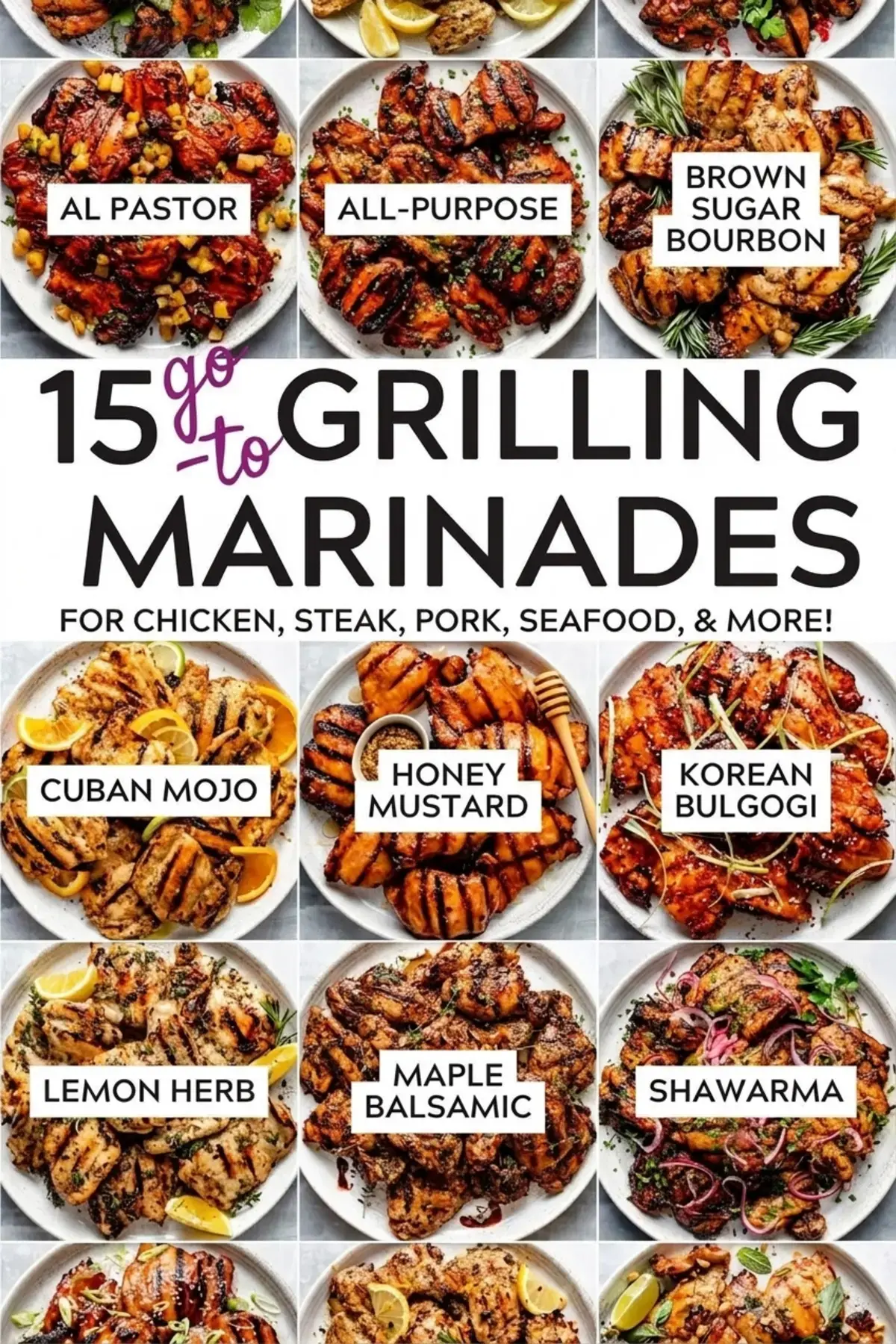 15 Grill Marinade Recipes for Meat, Seafood, and Vegetables 1 Collection of grill marinade recipes