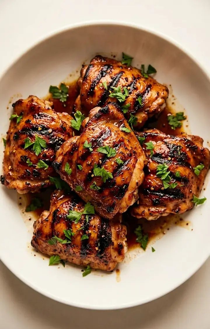 Grilled Chicken Thighs With a Sweet-Savory Marinade 11 Olive oil soy sauce honey garlic and paprika for marinade