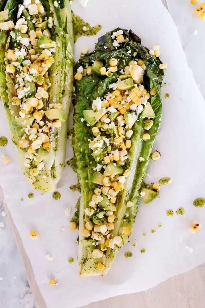 Grilled Side Dish Recipes Grilled Fruit and Vegetable Ideas for Summer BBQs 9 5. Grilled Romaine Mexican Salad by Domestically Blissful