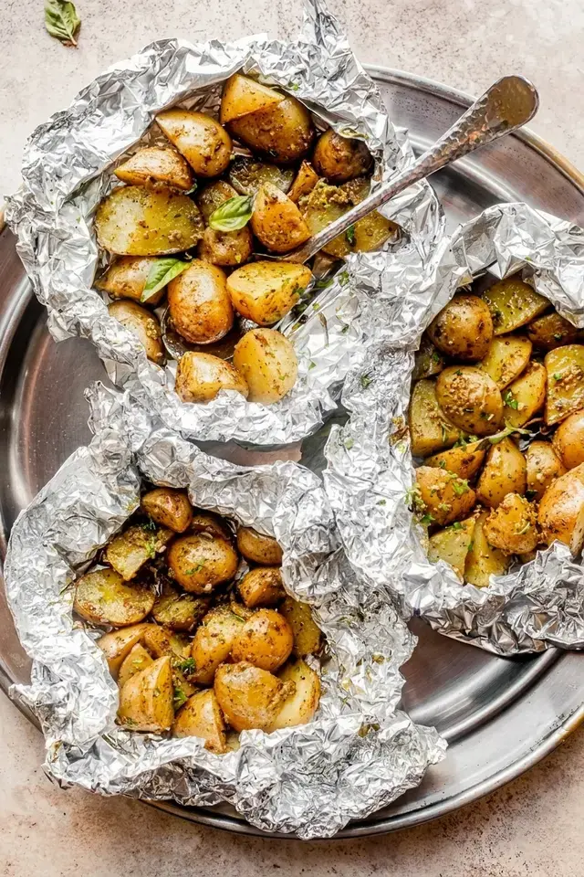 Grilled Side Dish Recipes Grilled Fruit and Vegetable Ideas for Summer BBQs 13 7. Grilled Pesto Basil Potatoes by Diethood