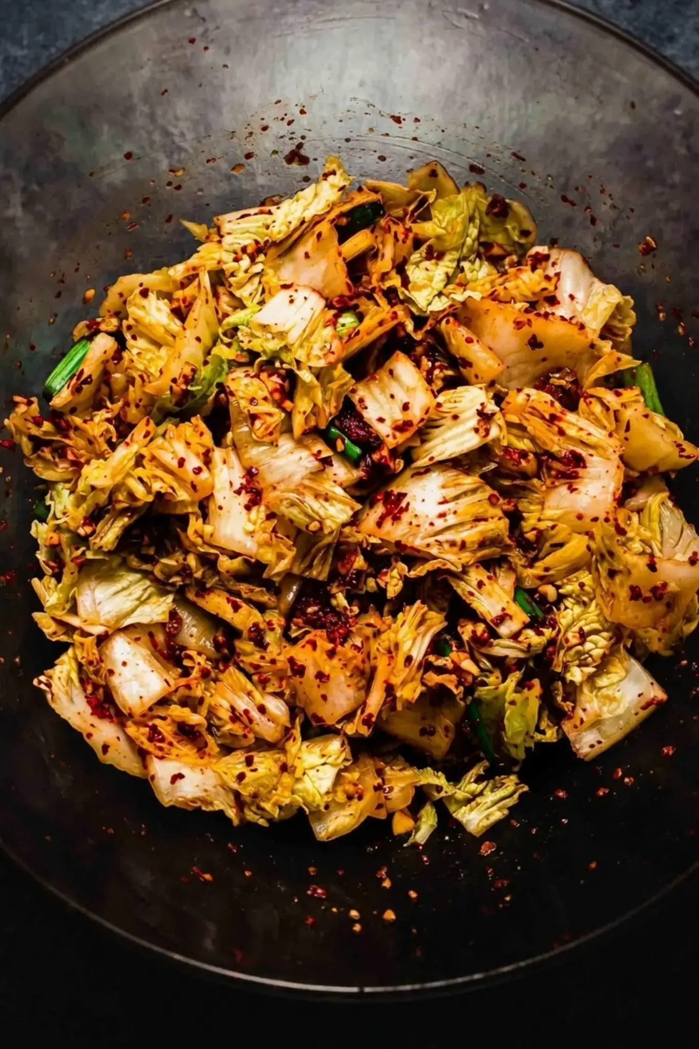 Salt and soak the cabbage