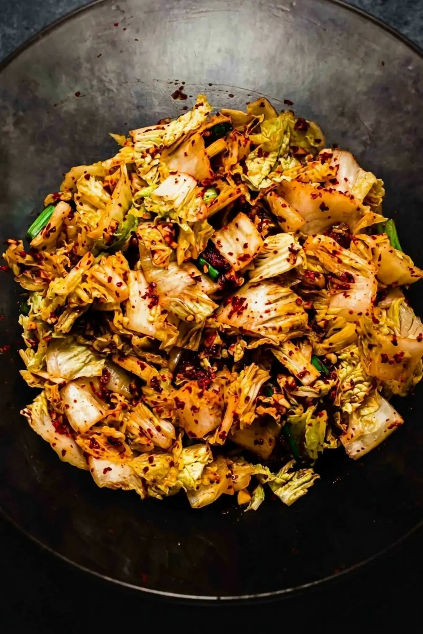 Salt and soak the cabbage