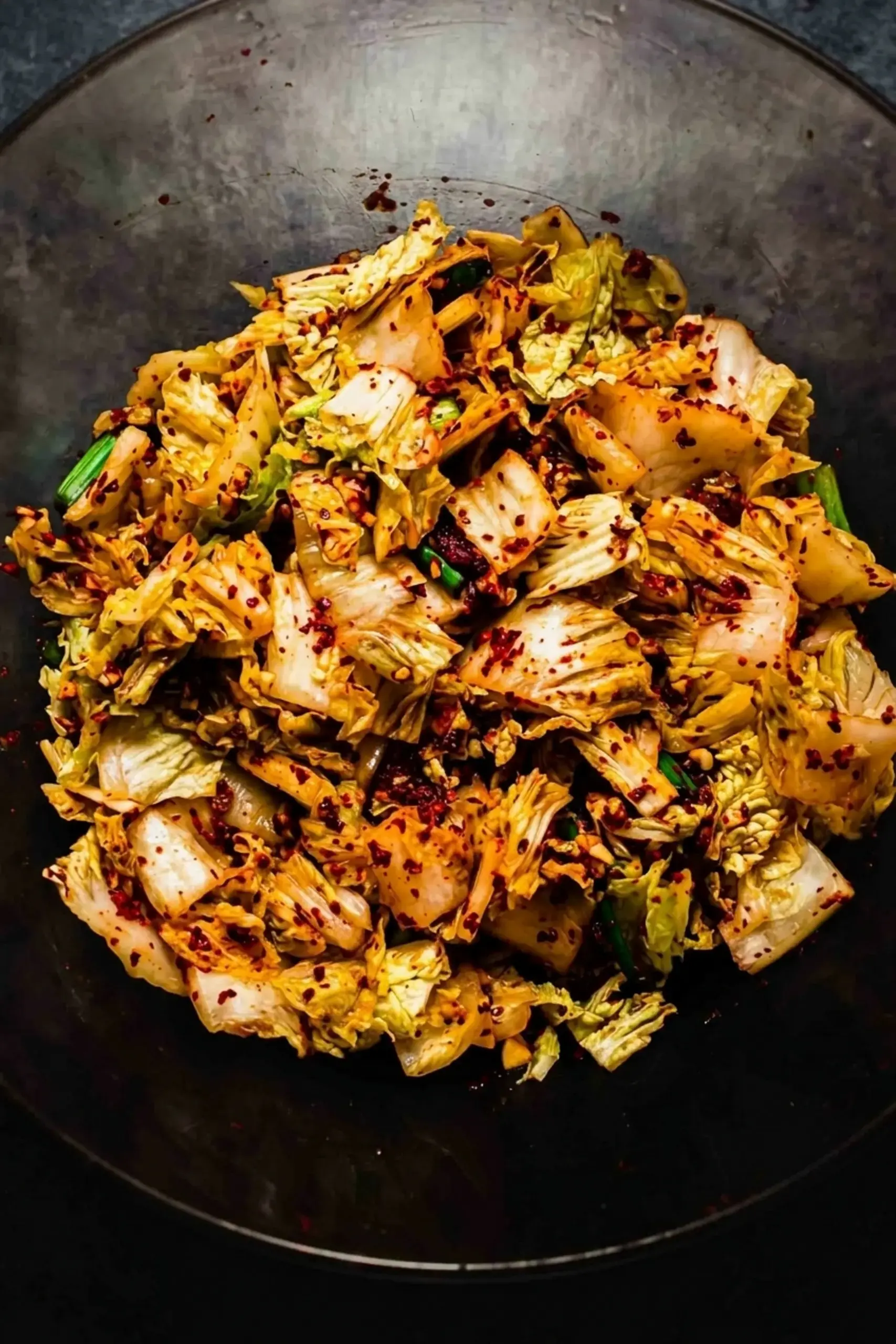 Salt and soak the cabbage