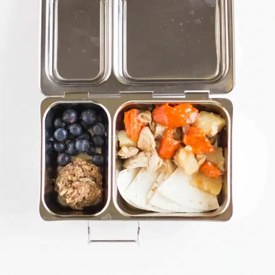 Lunch Box Ideas For Kids: Healthy, Easy School Lunches That Work 14 Lunch Box Ideas For Kids, 12. Korean Chicken and Potatoes Lunch Box
