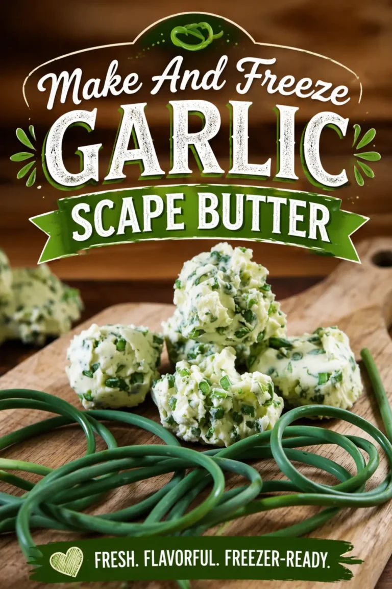 Make And Freeze Garlic Scape Butter