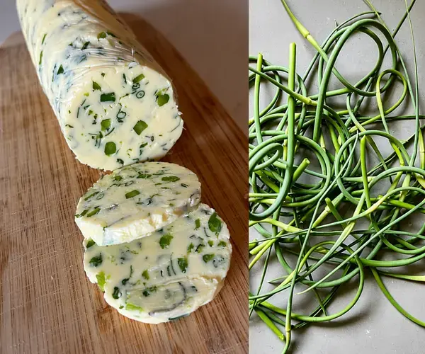 Make Garlic Scape Compound Butter: Recipe, Method, and Tips 3 Fresh garlic scapes washed before chopping