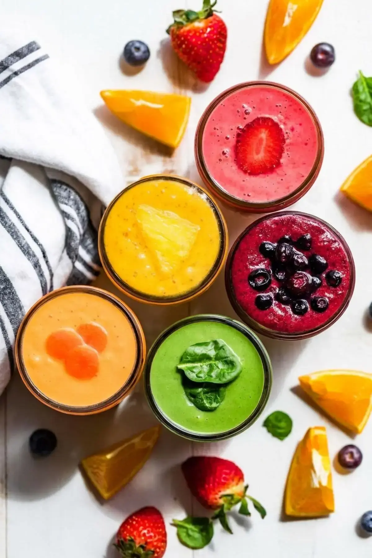 Make Smoothie Recipes at Home: 35+ Fresh Ideas 3 A selection of fruit and green smoothies