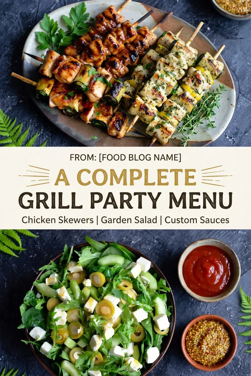 Marynata Do Mies Szaszlyki Drobiowe W Dwoch Odslonach, A Complete Grill Party Menu