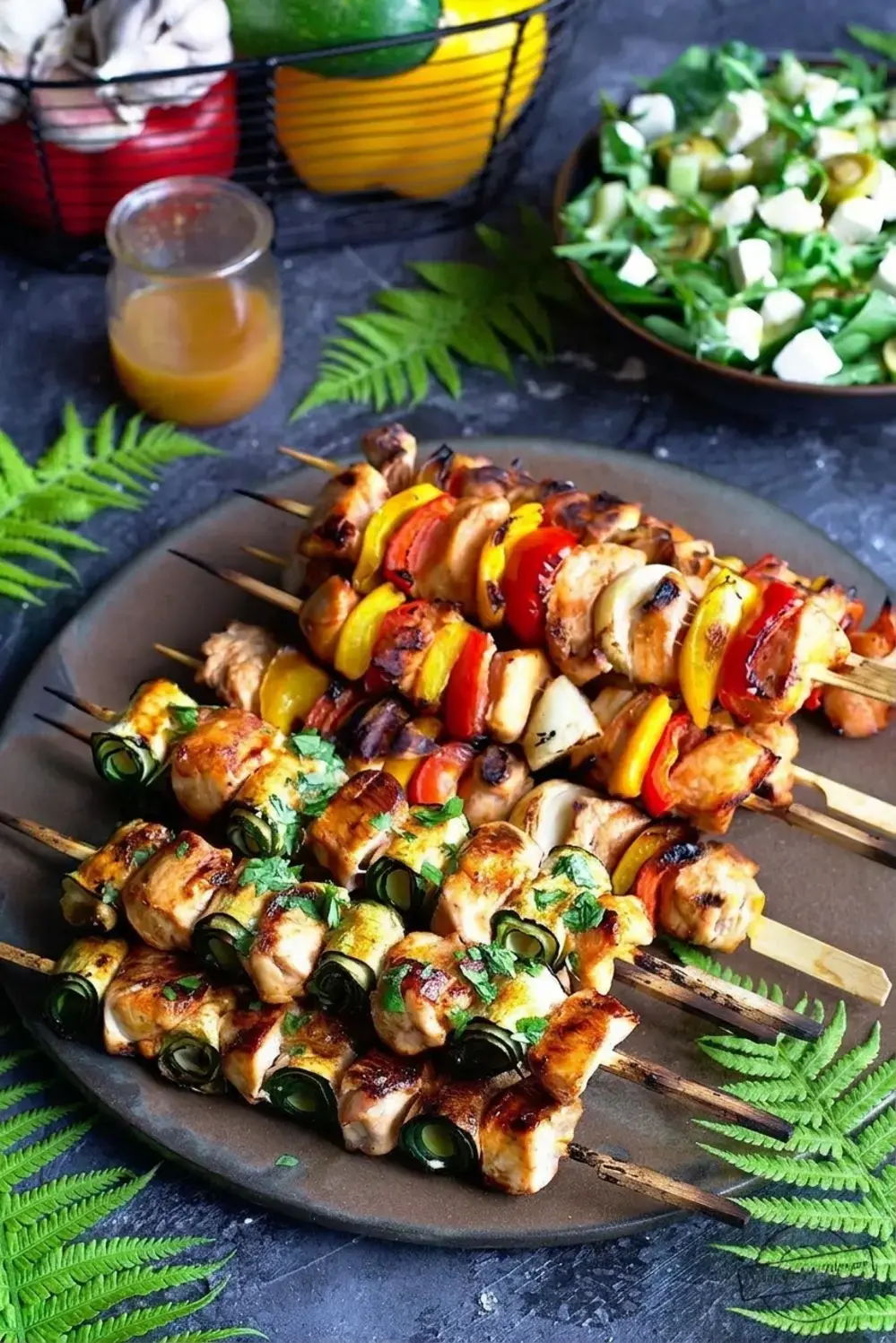 Marynata Do Mies Szaszlyki Drobiowe W Dwoch Odslonach 14 Thin zucchini ribbons rolled for chicken skewers