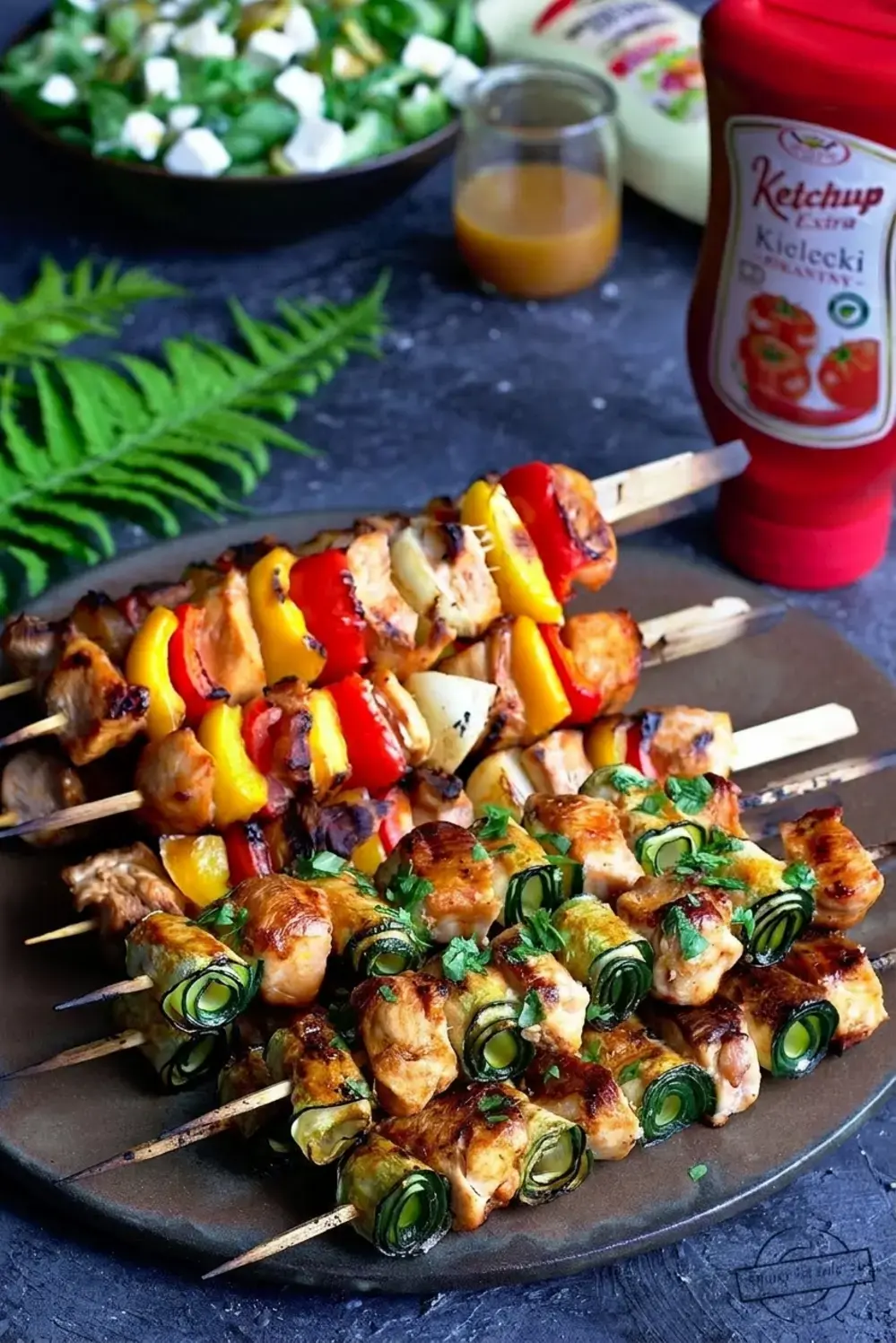 Marynata Do Mies Szaszlyki Drobiowe W Dwoch Odslonach 15 Grilled chicken and zucchini ribbon skewers with cilantro