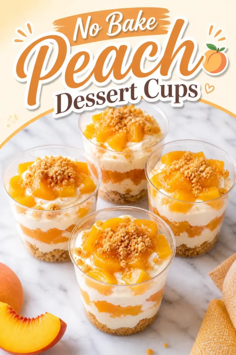 No Bake Peach Dessert Cups