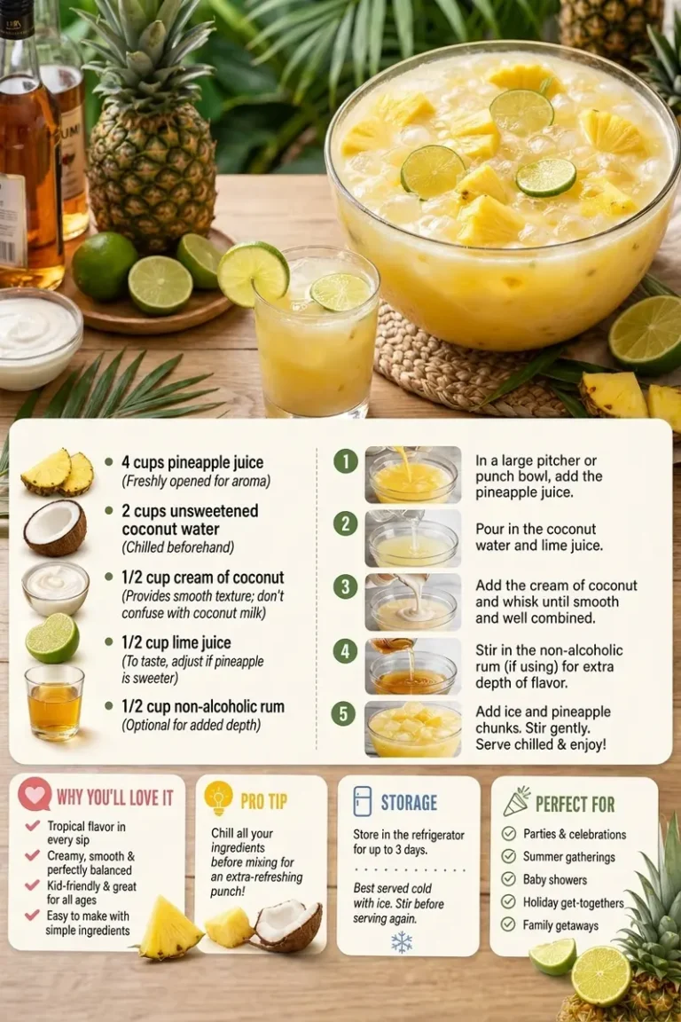 Non Alcoholic Pina Colada Punch