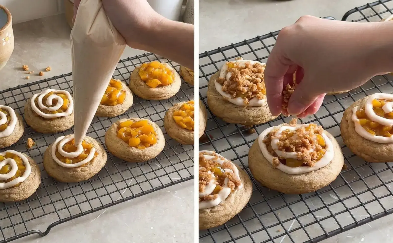 Peach Cobbler Cookies with Soft Chewy Texture and Warm Spice 39 Assemble the cookies