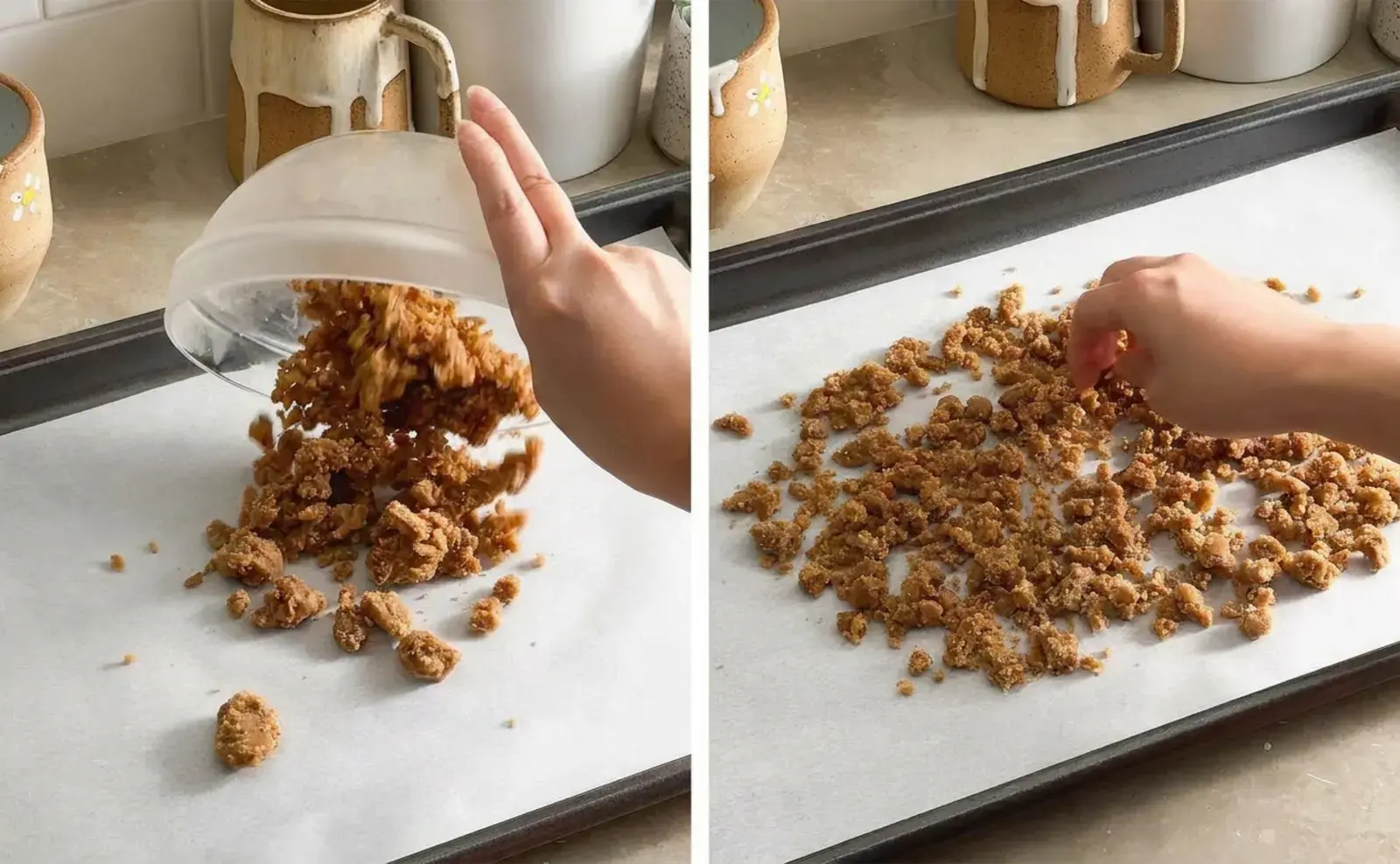 Peach Cobbler Cookies with Soft Chewy Texture and Warm Spice 27 Make the cinnamon crumble