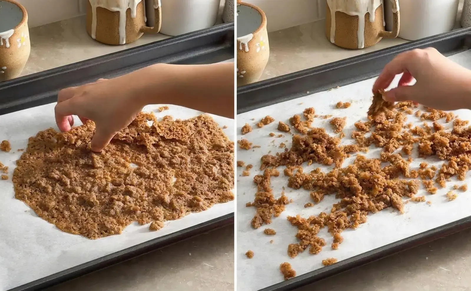 Peach Cobbler Cookies with Soft Chewy Texture and Warm Spice 28 Make the cinnamon crumble