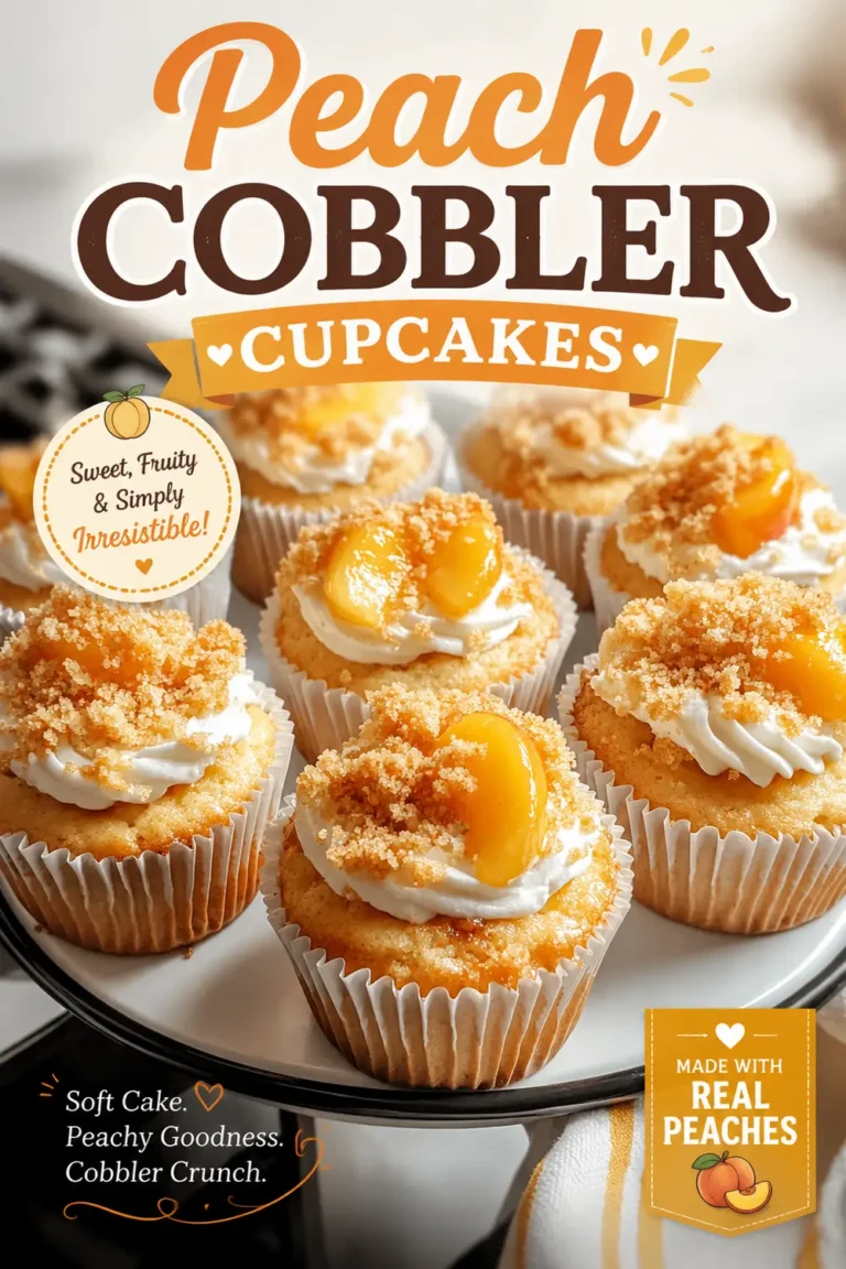Peach Cobbler Cupcakes