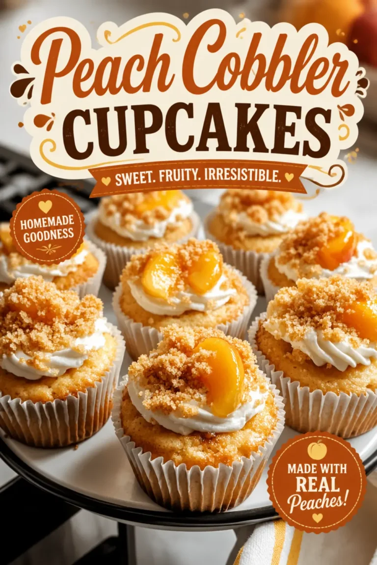 Peach Cobbler Cupcakes