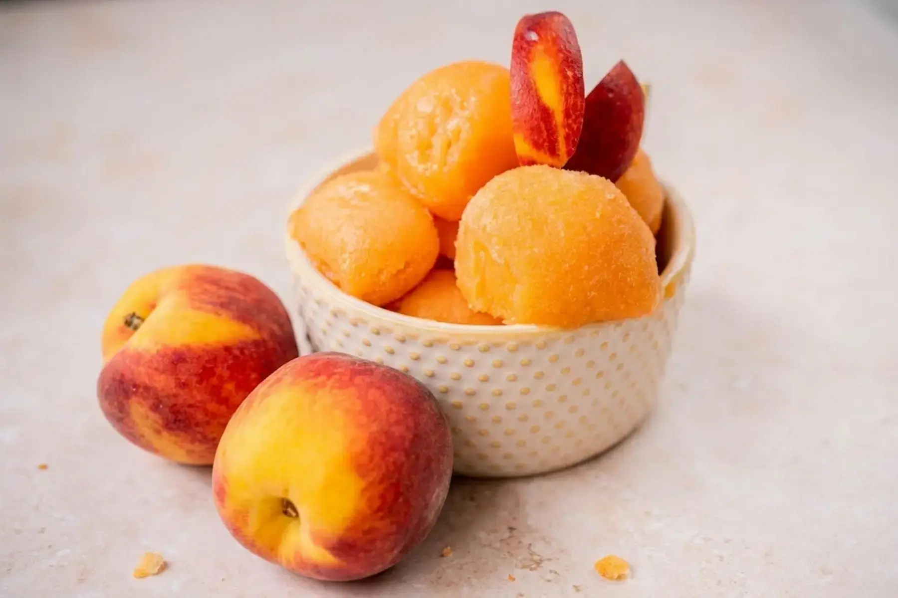 Peach Sorbet Recipe with 4 Ingredients for a Easy Summer Dessert 23 Peach Sorbet, How to Make Peach Sorbet
