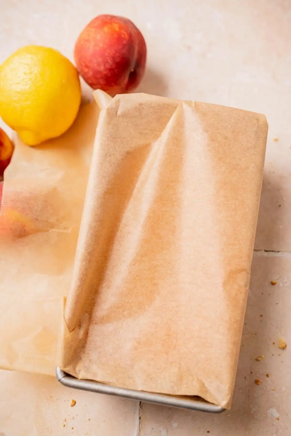 Peach sorbet base ready to be covered