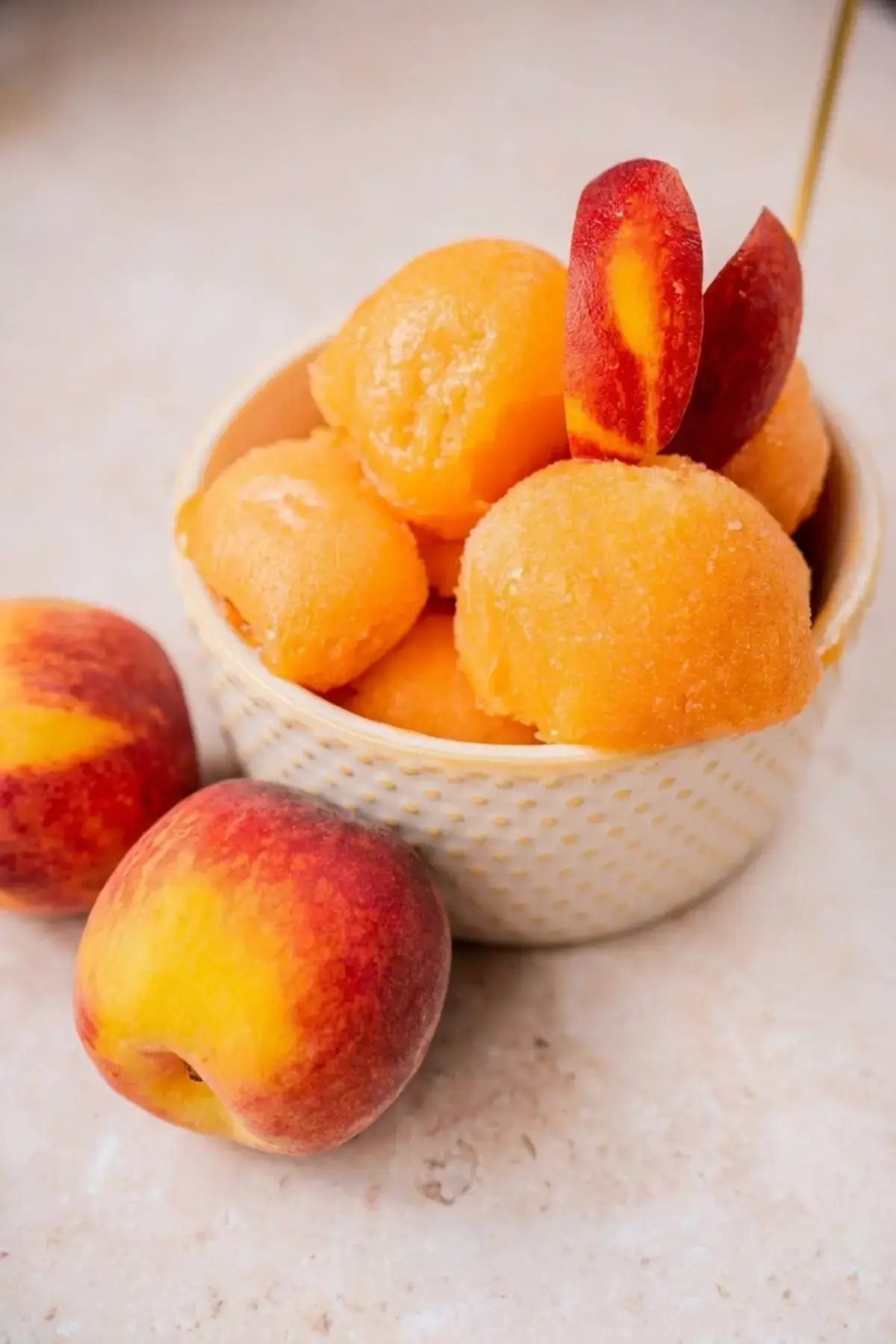Easy Peach Sorbet Recipe for a Bright, Fruity Dessert 24 Peach Sorbet, More Delicious Frozen Desserts