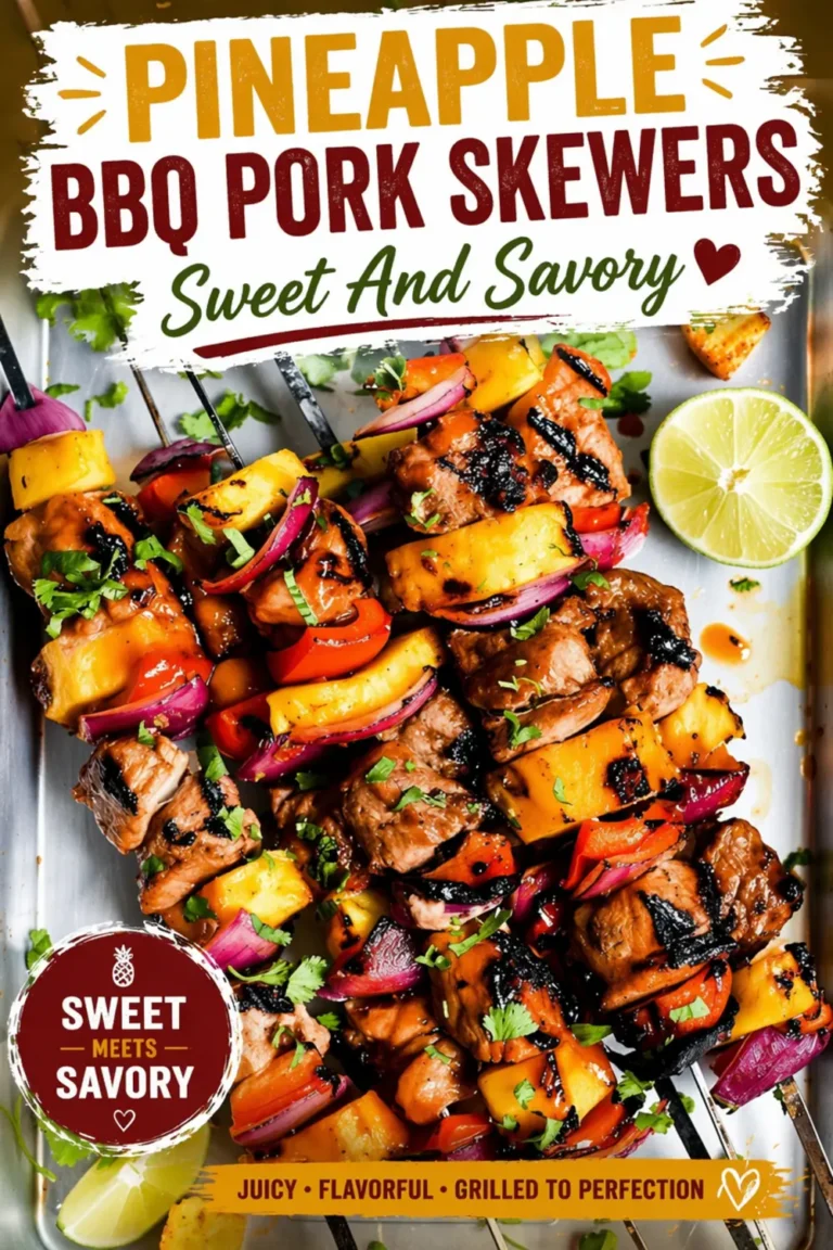 Pineapple Bbq Pork Skewers Sweet And Savory
