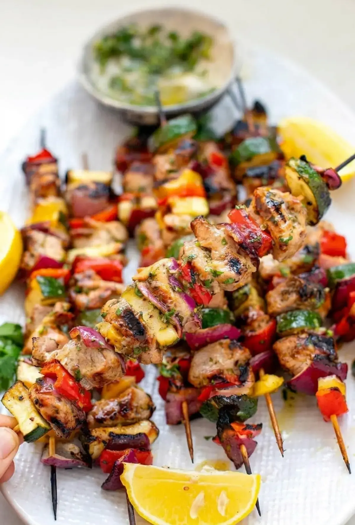 Pork Kabobs with Vegetables and Greek Marinade for Grilling 20 Pork Kabobs, Pork Skewers (Kabobs)