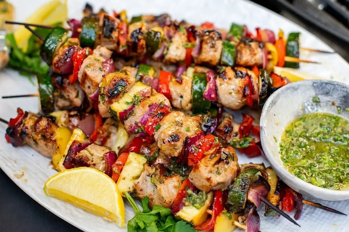 Pork Kabobs with Vegetables and Greek Marinade for Grilling 16 Pork Kabobs, Recipe Tips