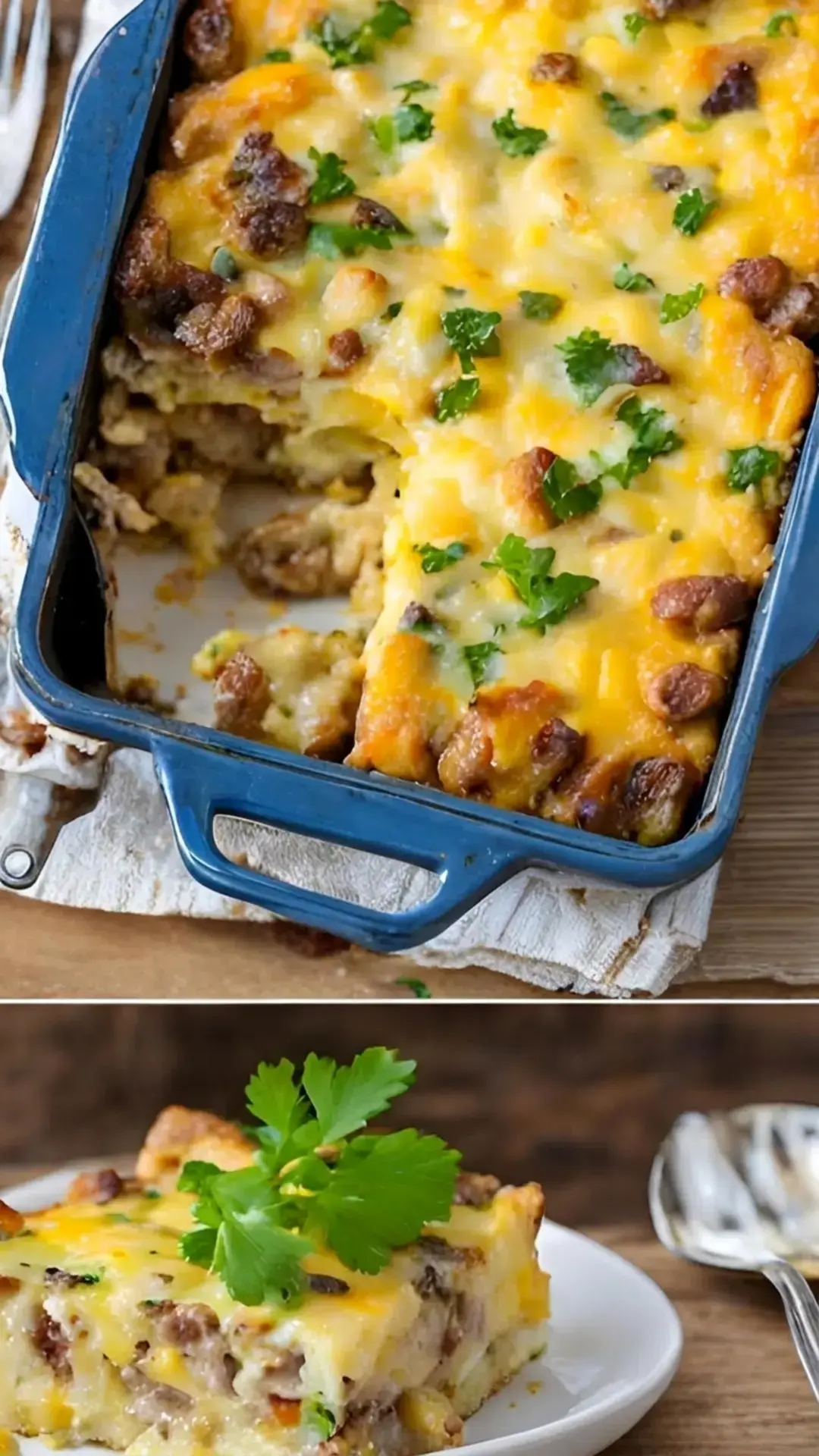 Premade Camping Meals: 45+ Make-Ahead Ideas 12 Sausage egg and cheese bake prepared for camping