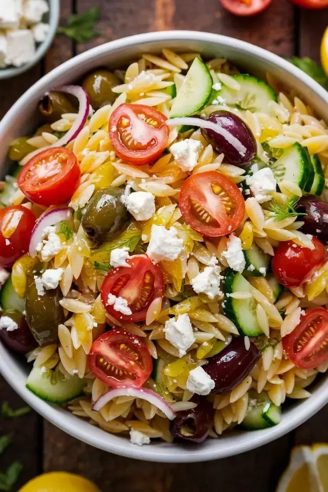 Quick Bento Box Lunches, 12. Greek Orzo Pasta Salad