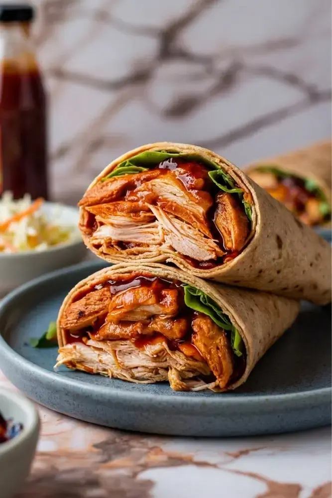 Quick Bento Box Lunches, 6. BBQ Chicken and Coleslaw Wrap