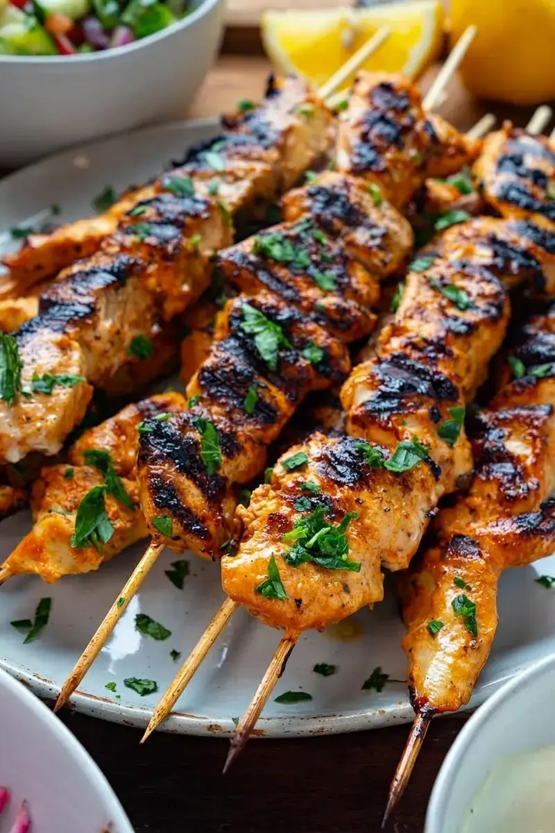 Shish Tawook: Juicy Middle Eastern Grilled Chicken Skewers 13 Mixing the yogurt marinade for Shish Tawook