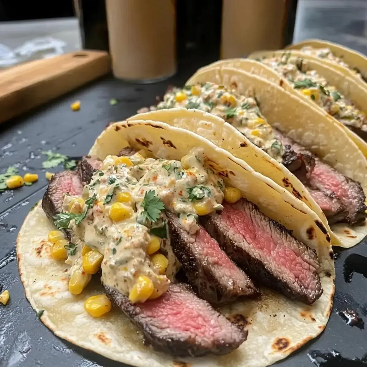 Steak Elote Tacos with Charred Corn and Creamy Sauce 7 Steak Elote Tacos, Steak Elote Tacos Variations & Substitutions