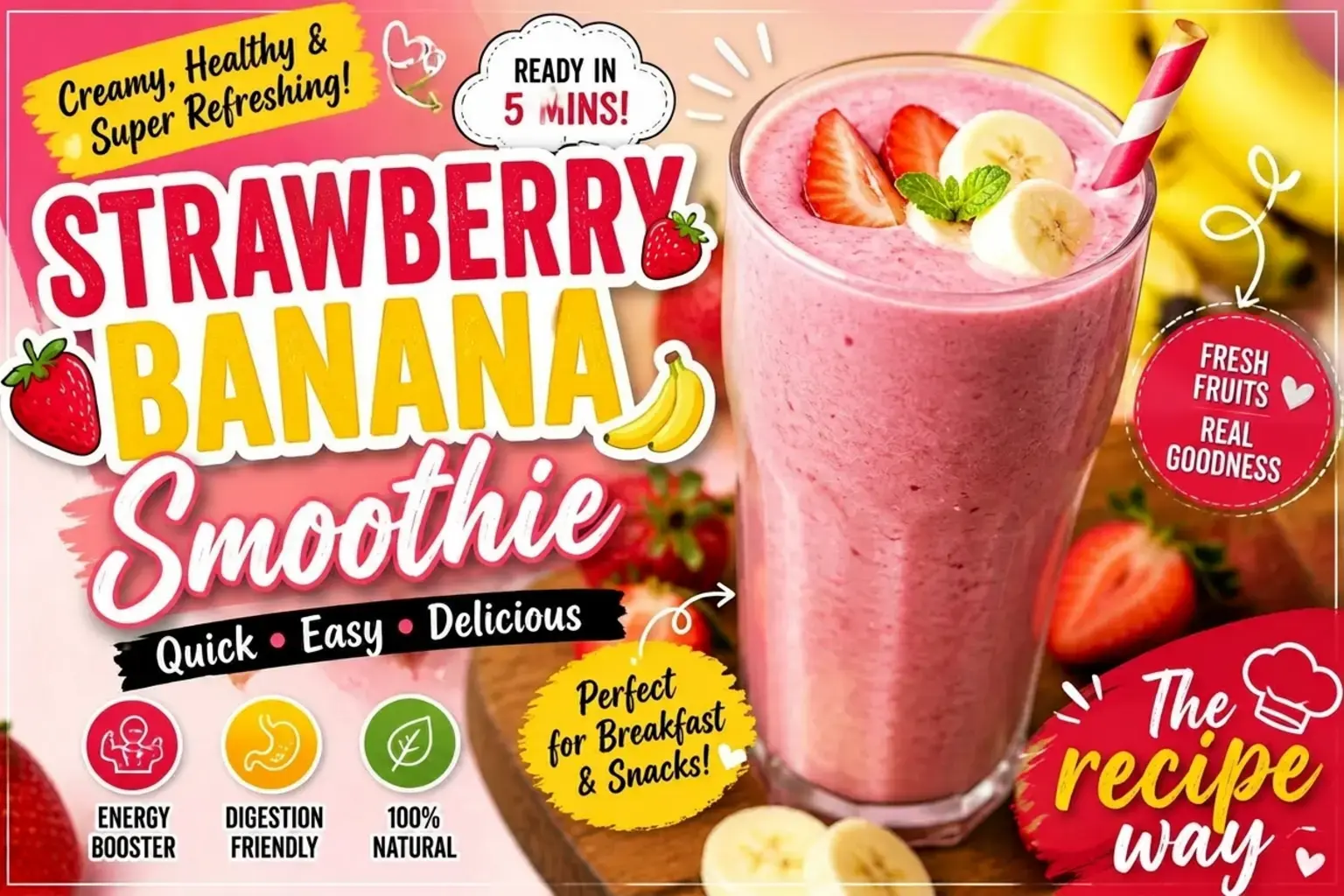 Strawberry Banana Smoothie Recipe for a Creamy Healthy Breakfast 9 Introduction