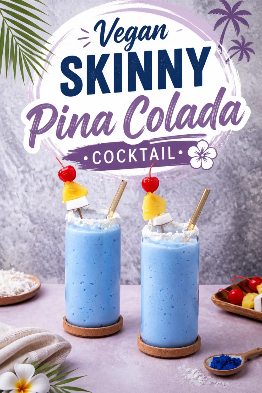 Vegan Skinny Pina Colada Cocktail