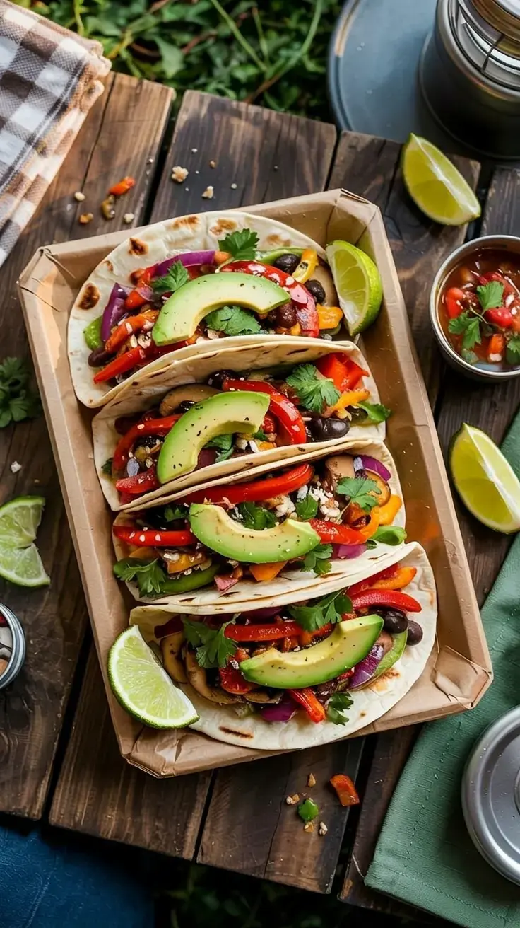 Vegetarian Camping Meals: Easy and Delicious Ideas for Your Next Trip 1 1. Campfire Veggie Tacos