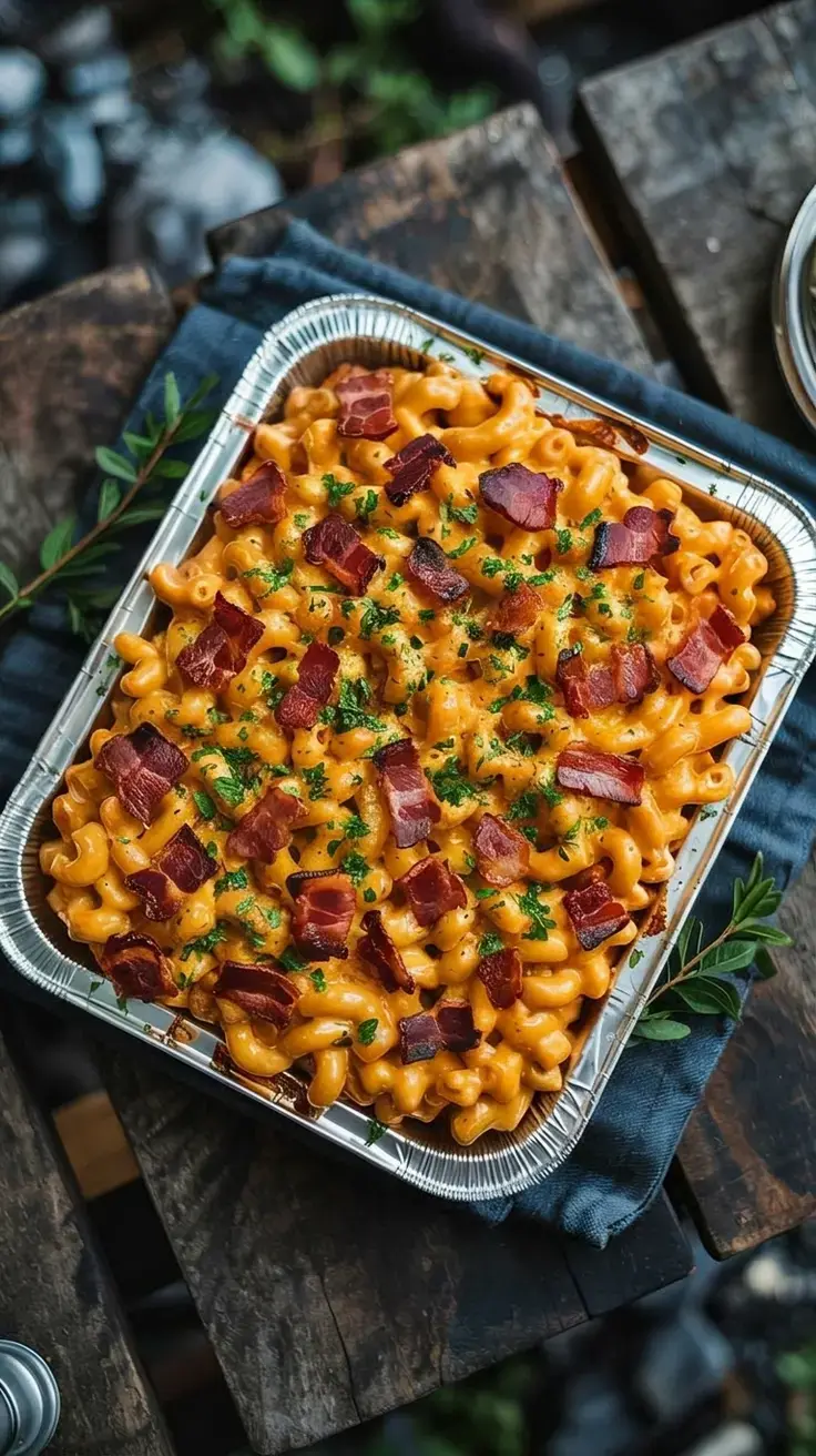 Vegetarian Camping Meals: Easy and Delicious Ideas for Your Next Trip 13 11. Campfire Mac & Cheese
