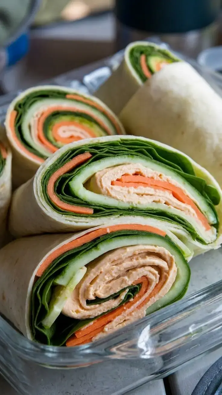 Vegetarian Camping Meals: Easy and Delicious Ideas for Your Next Trip 25 18. Veggie & Hummus Wraps