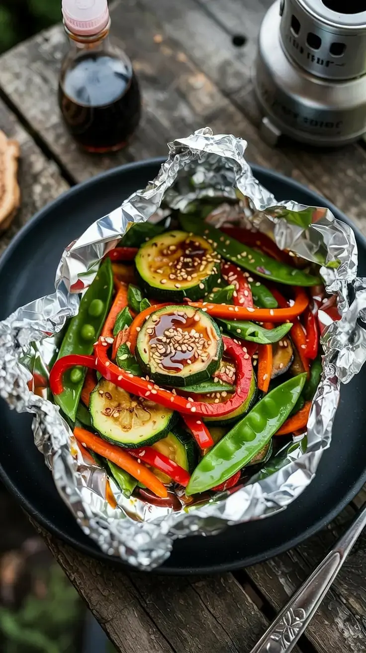 Vegetarian Camping Meals: Easy and Delicious Ideas for Your Next Trip 2 2. Foil Packet Veggie Stir Fry