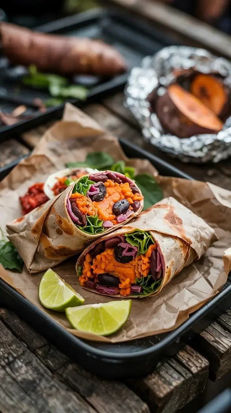 Vegetarian Camping Meals: Easy and Delicious Ideas for Your Next Trip 3 4. Sweet Potato & Black Bean Burritos