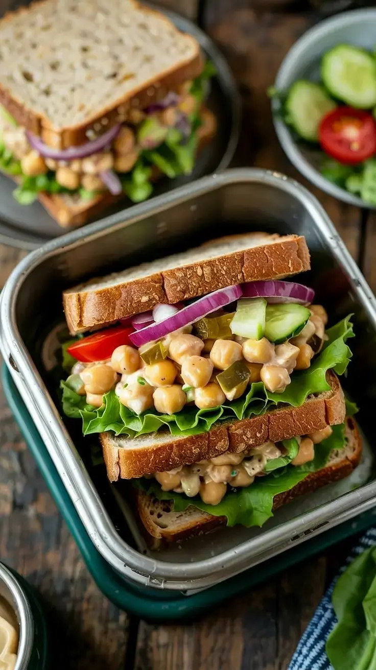 Vegetarian Camping Meals: Easy and Delicious Ideas for Your Next Trip 5 5. Chickpea Salad Sandwiches