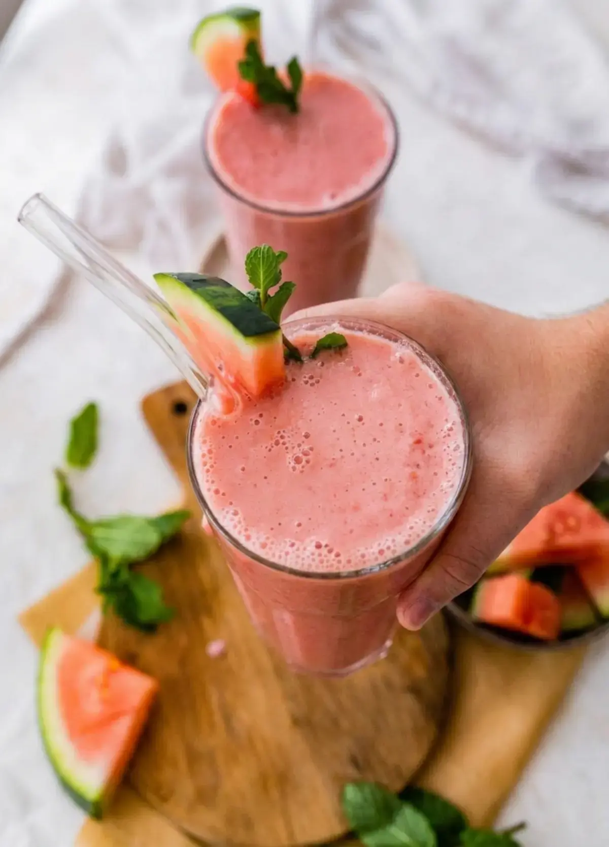 Watermelon Smoothie | Eating Bird Food 11 Fresh seedless watermelon prepared for a smoothie