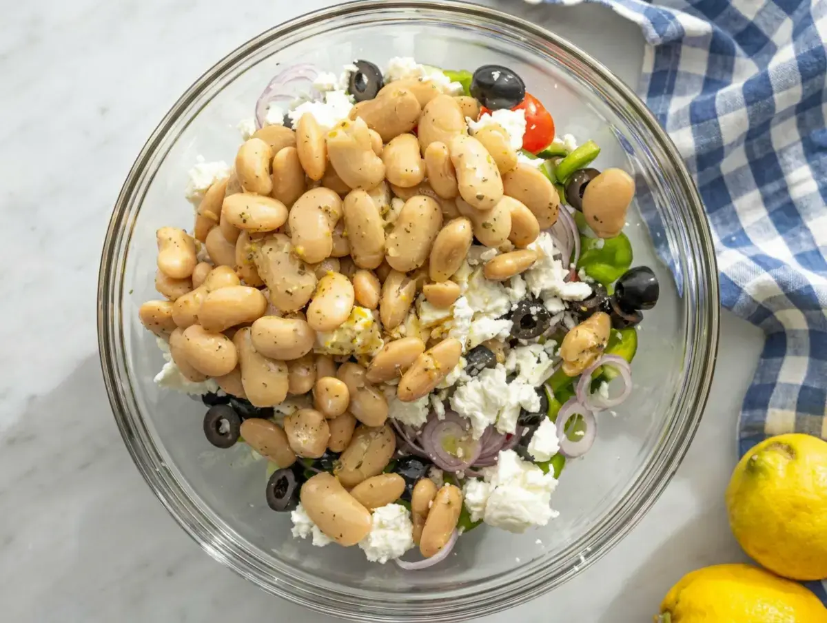 Prep vegetables and combine with beans
