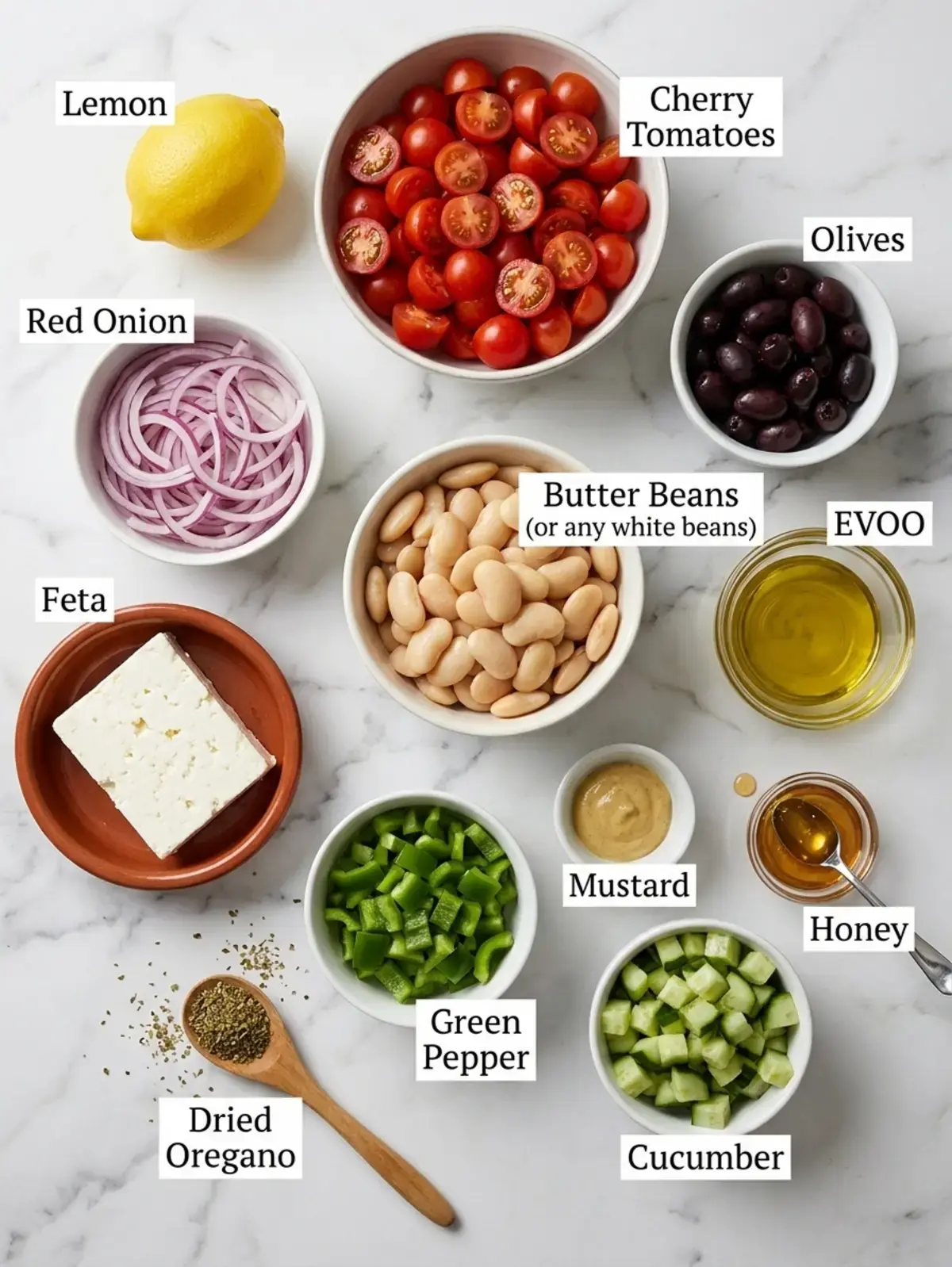 7 Greek Bean Salad, Ingredients