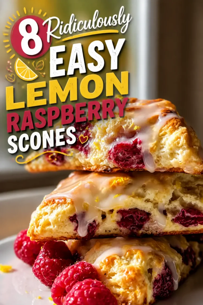 8 Ridiculously Easy Lemon Raspberry Scones