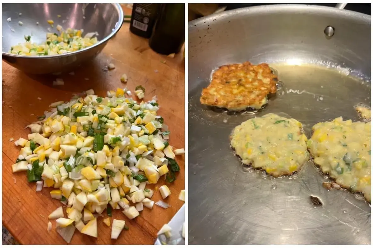 8 Yellow Squash Patties, Instructions