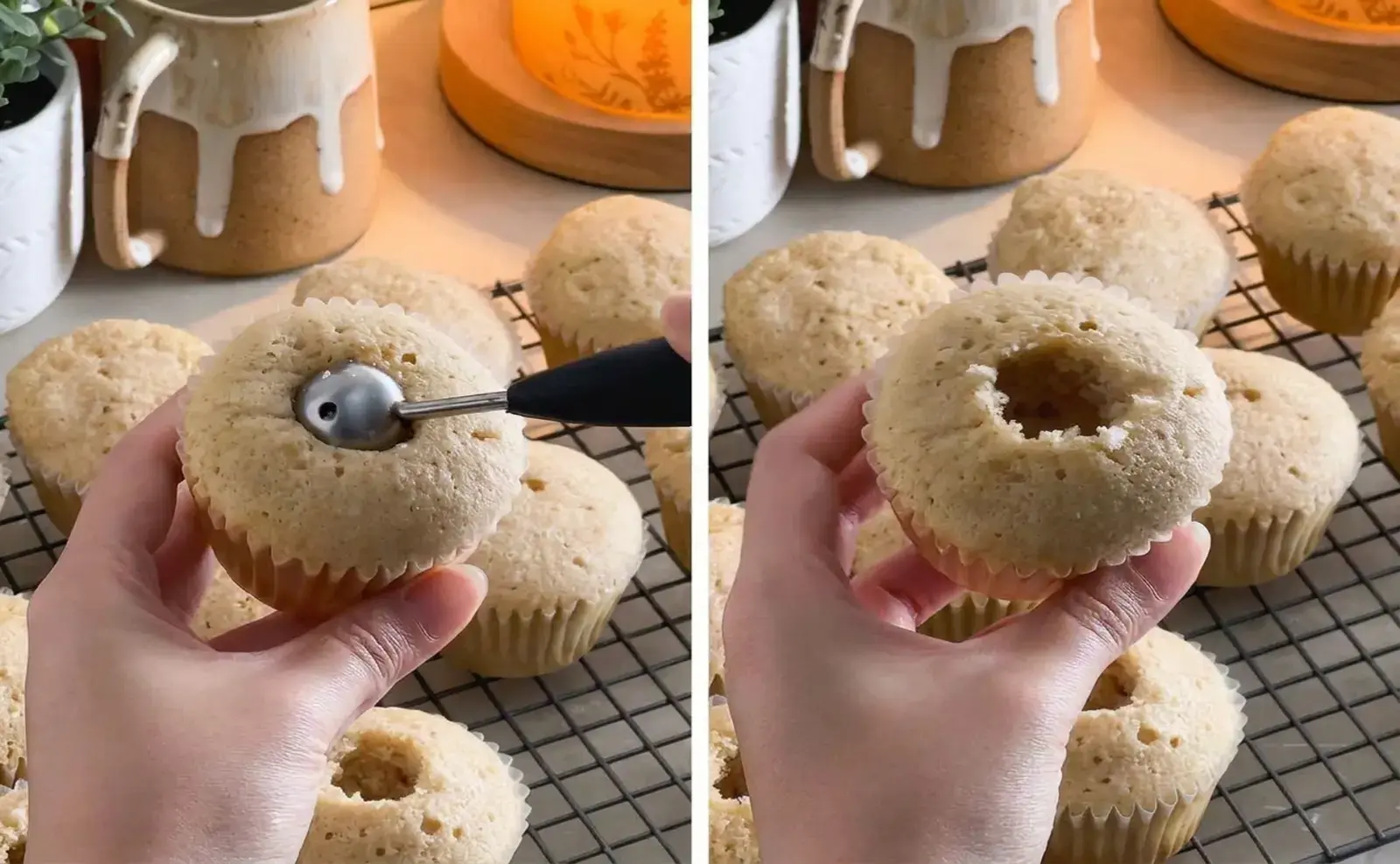 Apple Pie Cupcakes, Fill and Decorate