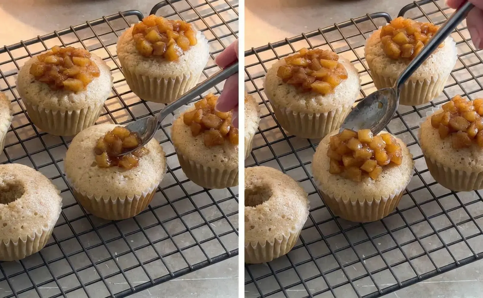 Apple Pie Cupcakes, Fill and Decorate