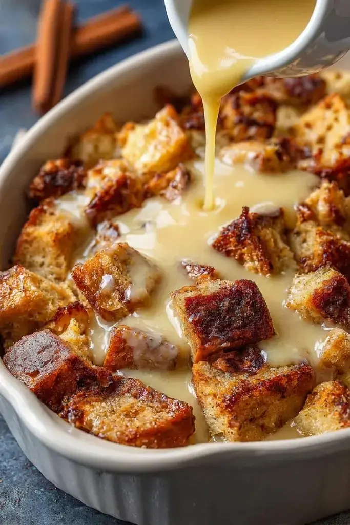 Bread Pudding Recipe With Vanilla Caramel Sauce, How to Make Bread Pudding with Vanilla Caramel Sauce