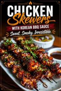 Chicken Skewers With Korean Bbq Sauce Sweet Smoky