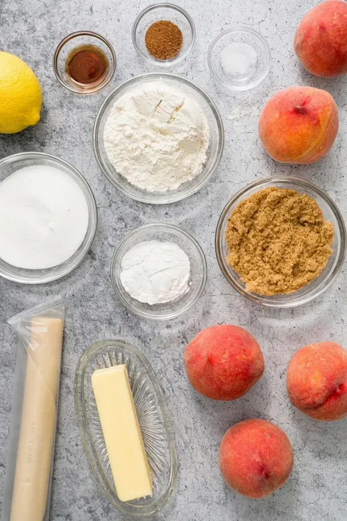 Classic Peach Crumble Pie, Peach Crumble Pie Ingredients